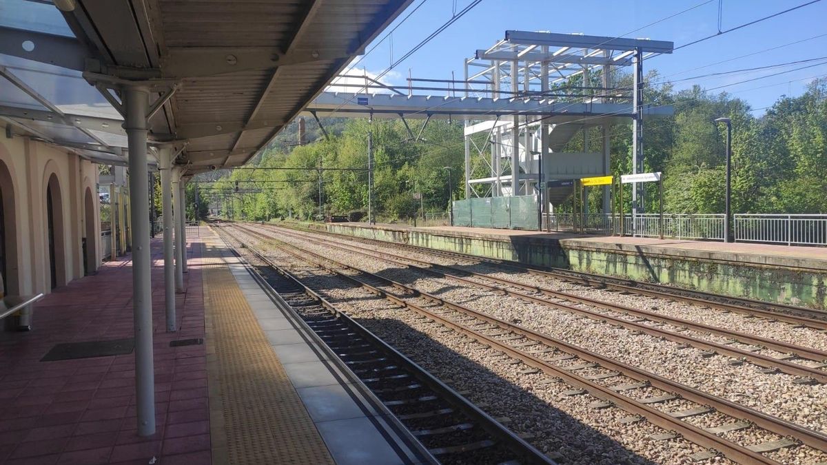 Estación de tren en Cantabria.