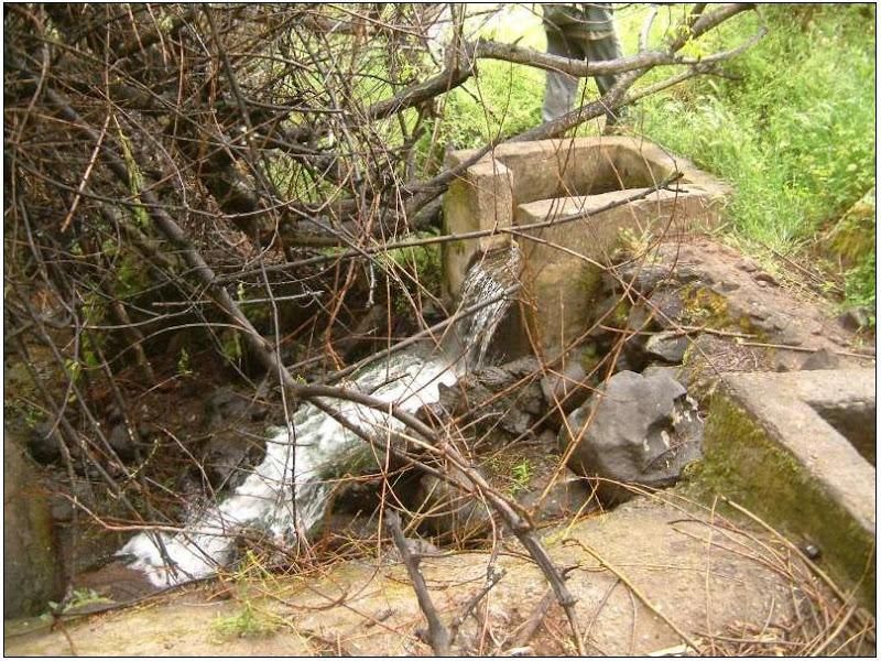 Infraestructuras hidráulicas en el Barranco de La Mina.