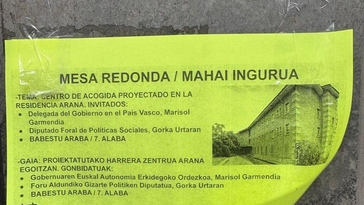 Anuncian sin autorización una mesa sobre el centro de refugiados de Vitoria con Gorka Urtaran y Marisol Garmendia