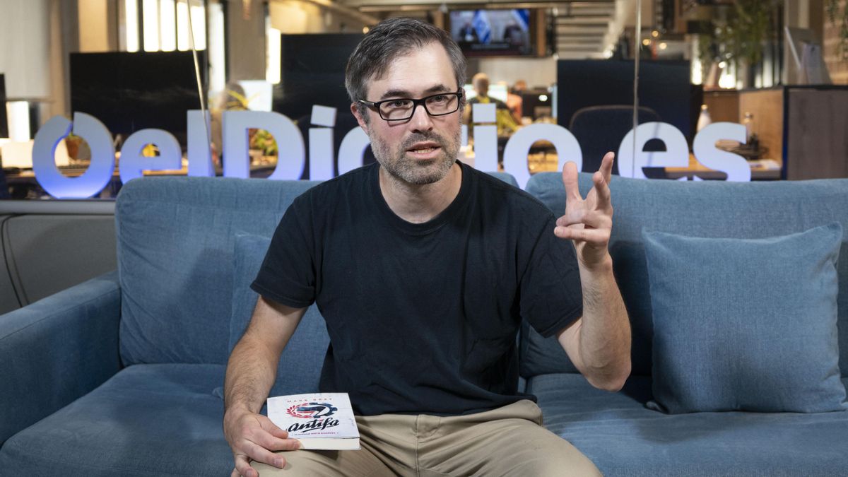 Mark Bray, en la redacción de elDiario.es