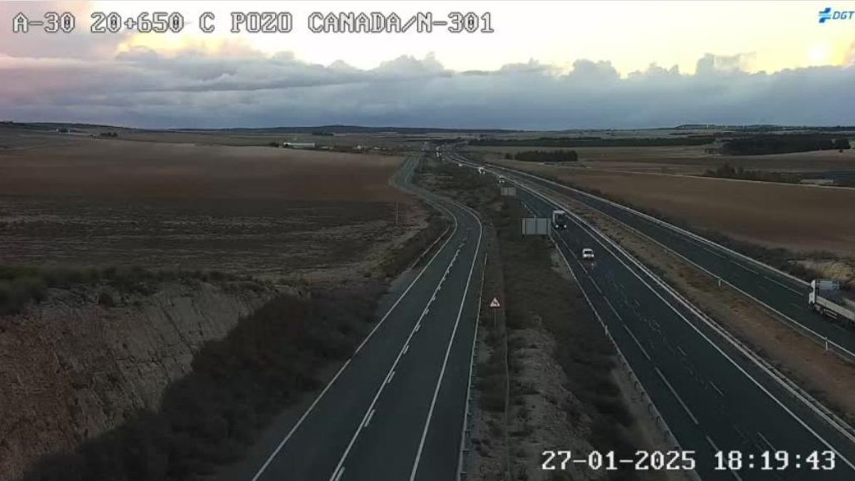 Carretera A-30 en Pozo Cañada, en Albacete