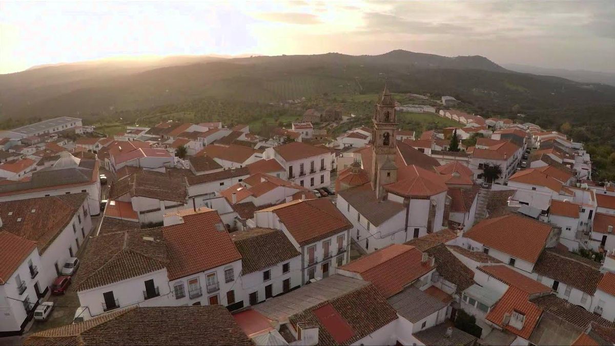 Fuentes de León, localidad extremeña, en una imagen aérea