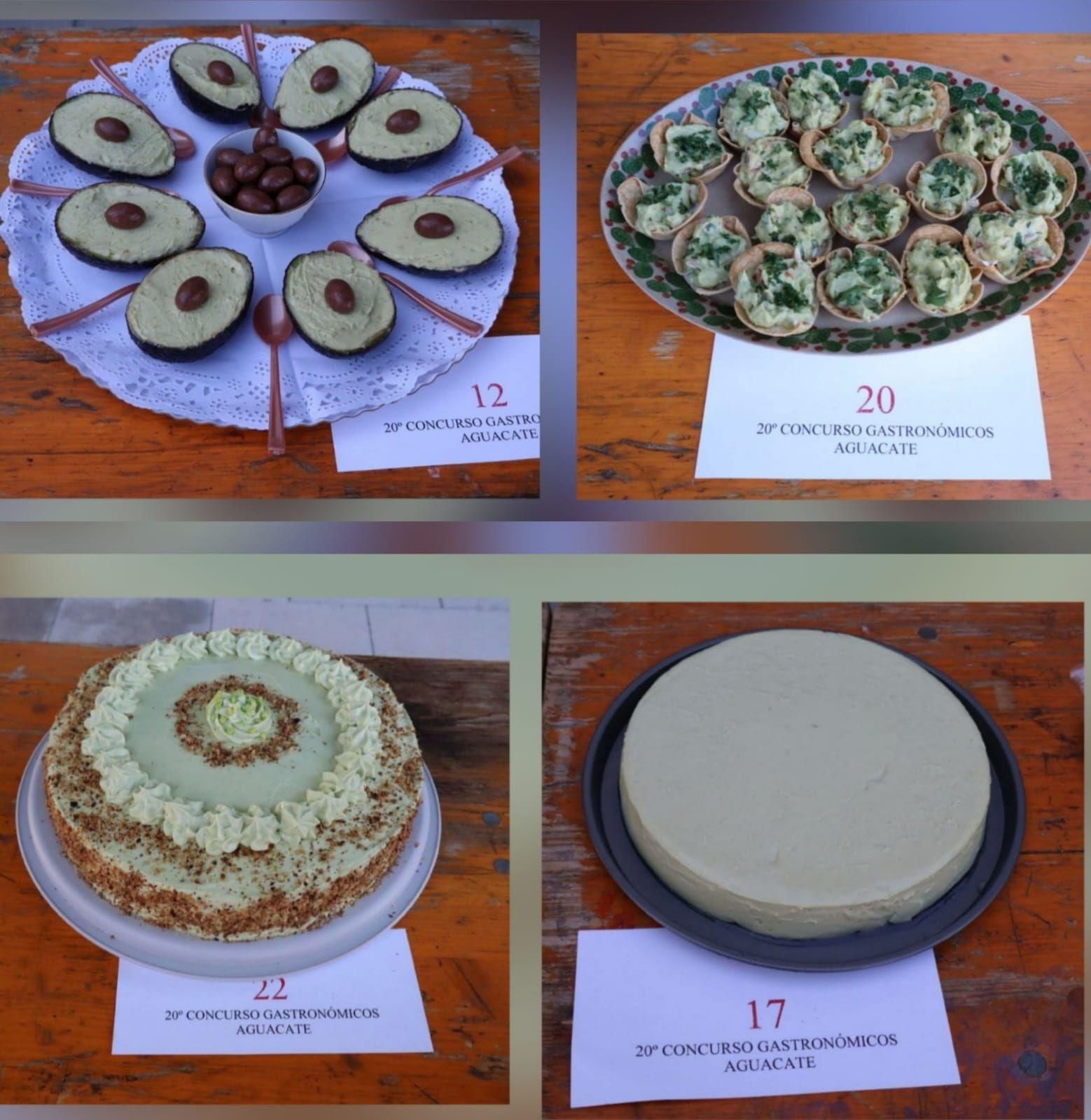 Platos ganadores del concurso gastronómico del aguacate. MRR