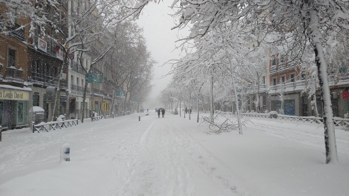 La gran nevada que cubrió todo Chamberí