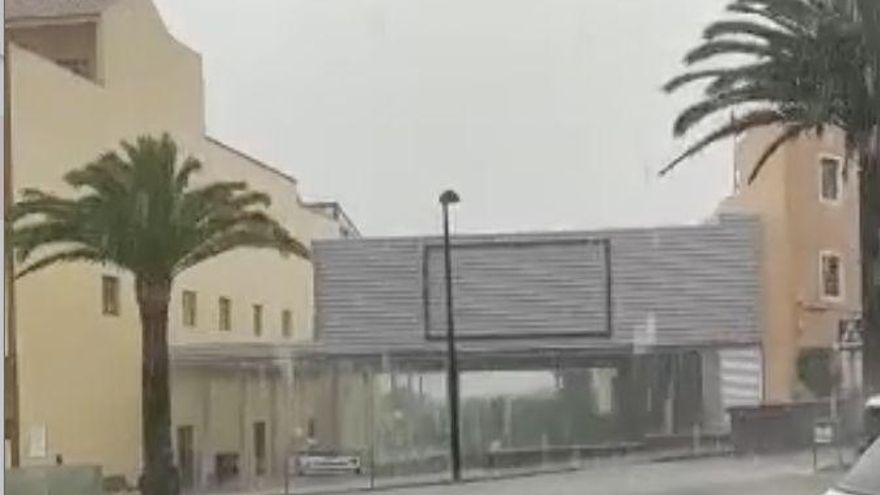 La lluvia descarga con intensidad en el noreste y este de La Palma