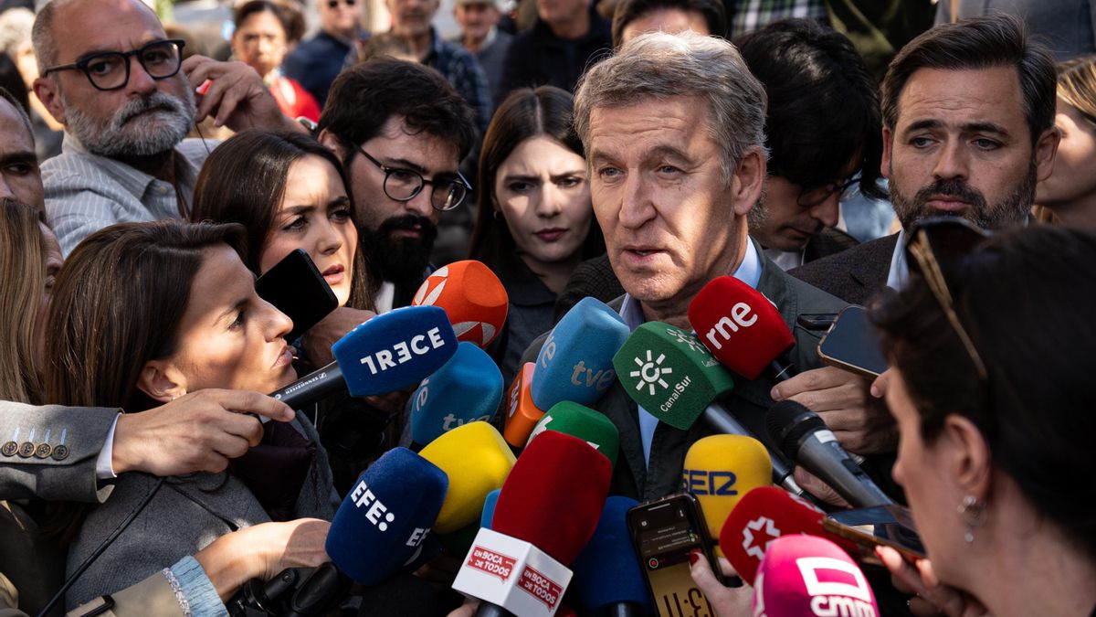 Alberto Núñez Feijóo, durante su comparecencia en Urda.