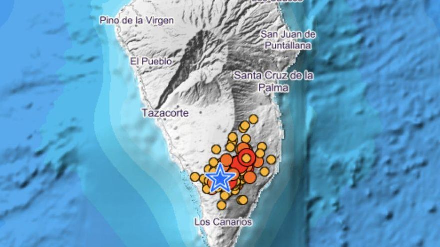 La sismicidad sube en La Palma: casi 90 terremotos desde la medianoche con 4.7 de magnitud máxima