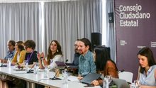 La actual 'ejecutiva' de Podemos, en una imagen de archivo.