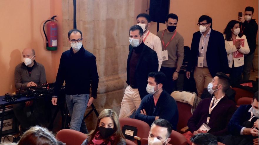 El secretario general del Psoe, Luis Tudanca, inaugura el XIV Congreso de Juventudes Socialistas de Castilla y León. / Jesús Formigo / ICAL