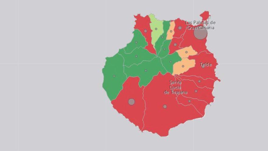 La incidencia acumulada a siete días de Gran Canaria supera a la de Tenerife por primera vez desde principios de octubre