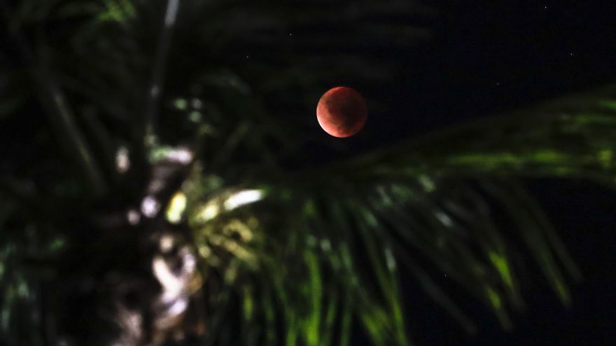 Eclipse de luna en Río de Janeiro, Brasil