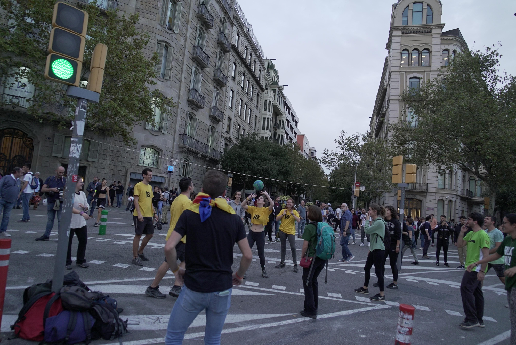 Manifestación en la capital catalana durante la tarde del jueves
