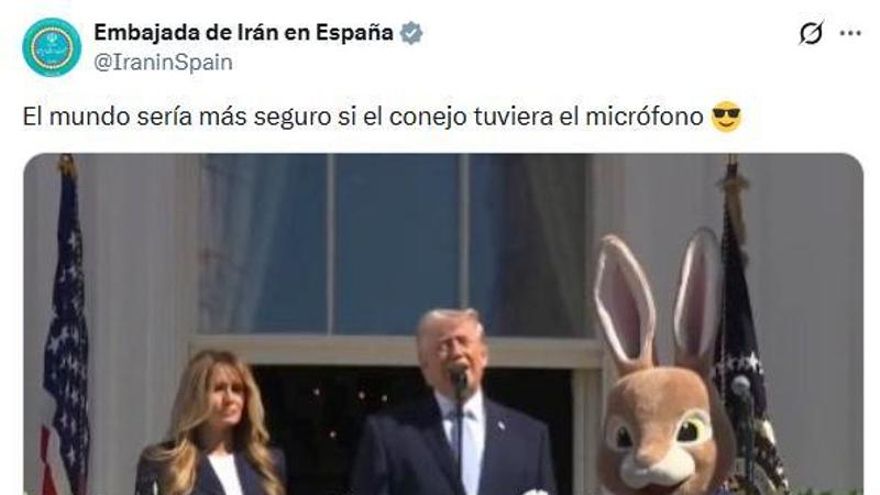 Las embajadas iraníes trolean a Trump en X: "Hemos perdido las llaves" del estrecho de Ormuz