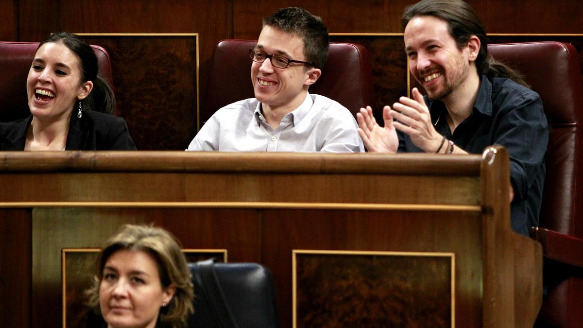 Los dirigentes de Podemos Pablo Iglesias e Íñigo Errejón