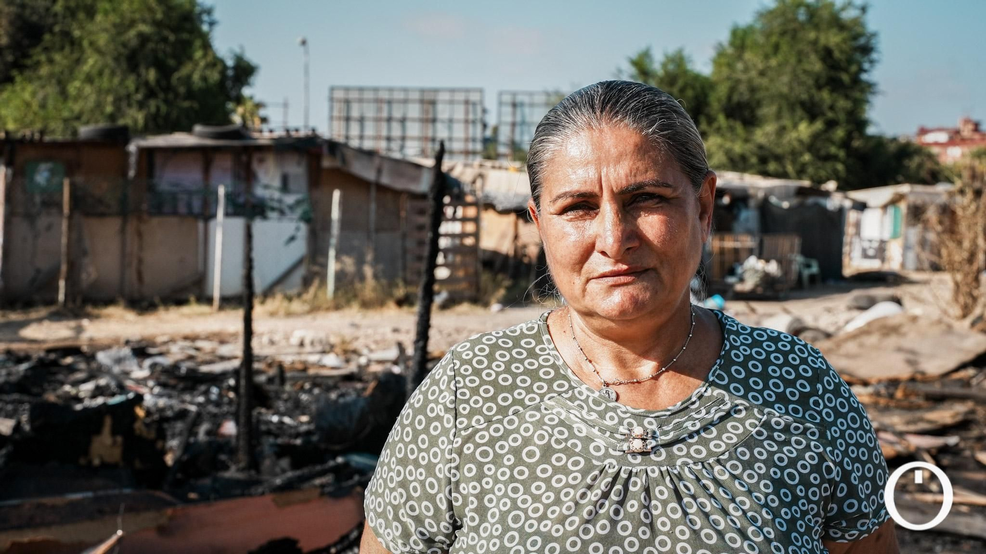 Asentamiento afectado tras el incendio que arrasó varias chabolas