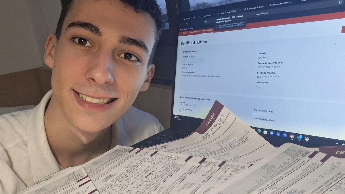 David Pujol, el estudiante que reclama más de 9.000 euros a Renfe por daños morales: “Me ha costado mucha ansiedad”