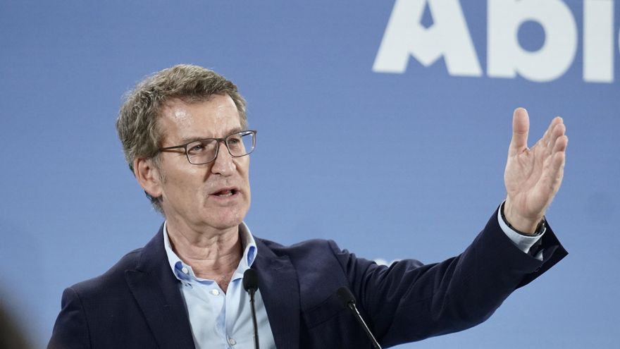 El presidente del PP, Alberto Núñez Feijóo