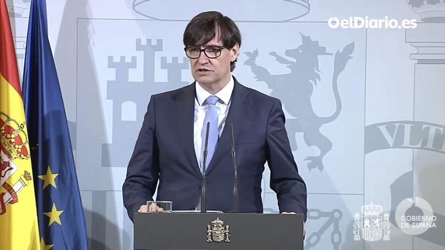 Salvador Illa, ministro de Sanidad, responde a las preguntas de los periodistas en rueda de prensa