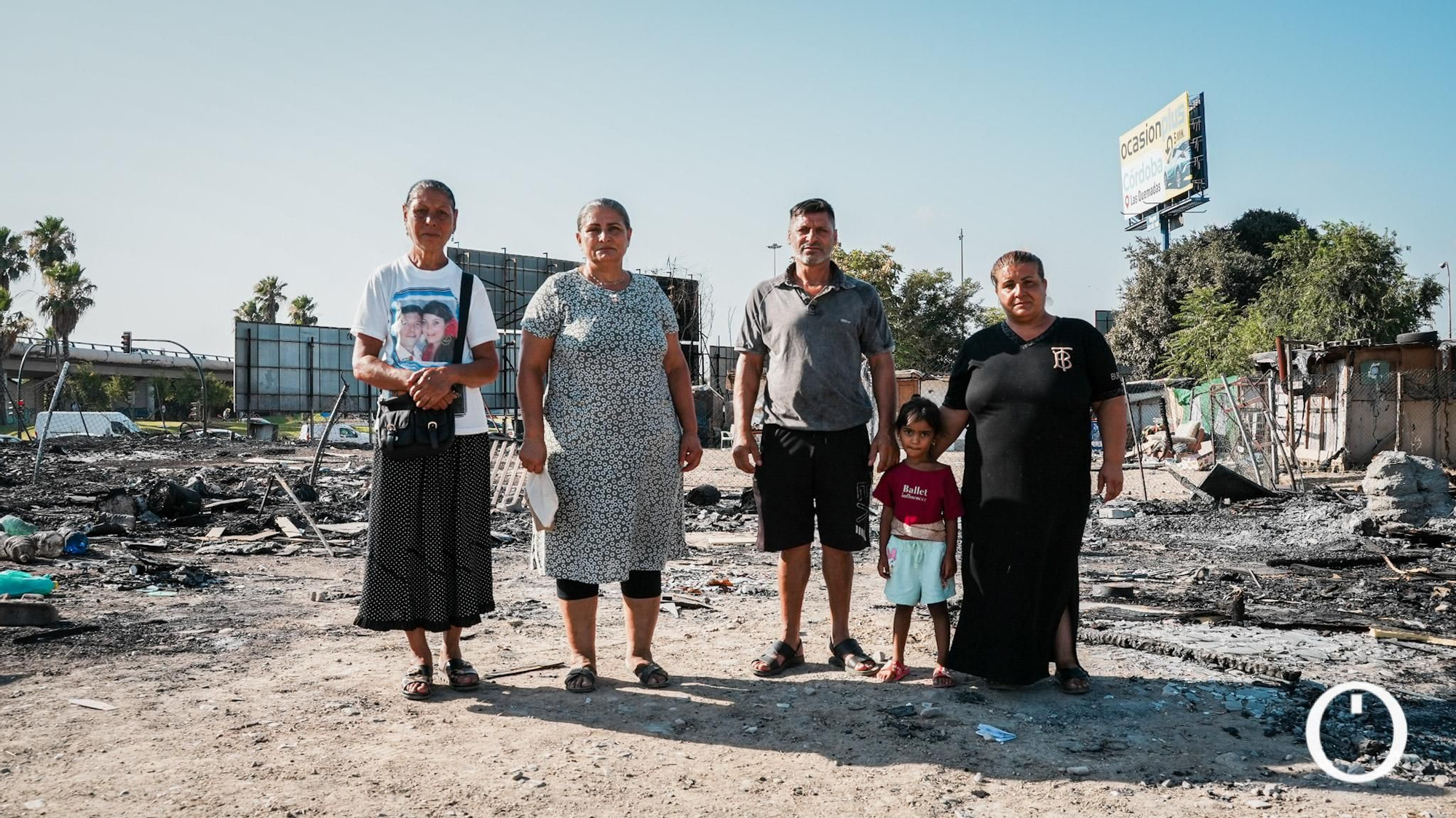 Asentamiento afectado tras el incendio que arrasó varias chabolas