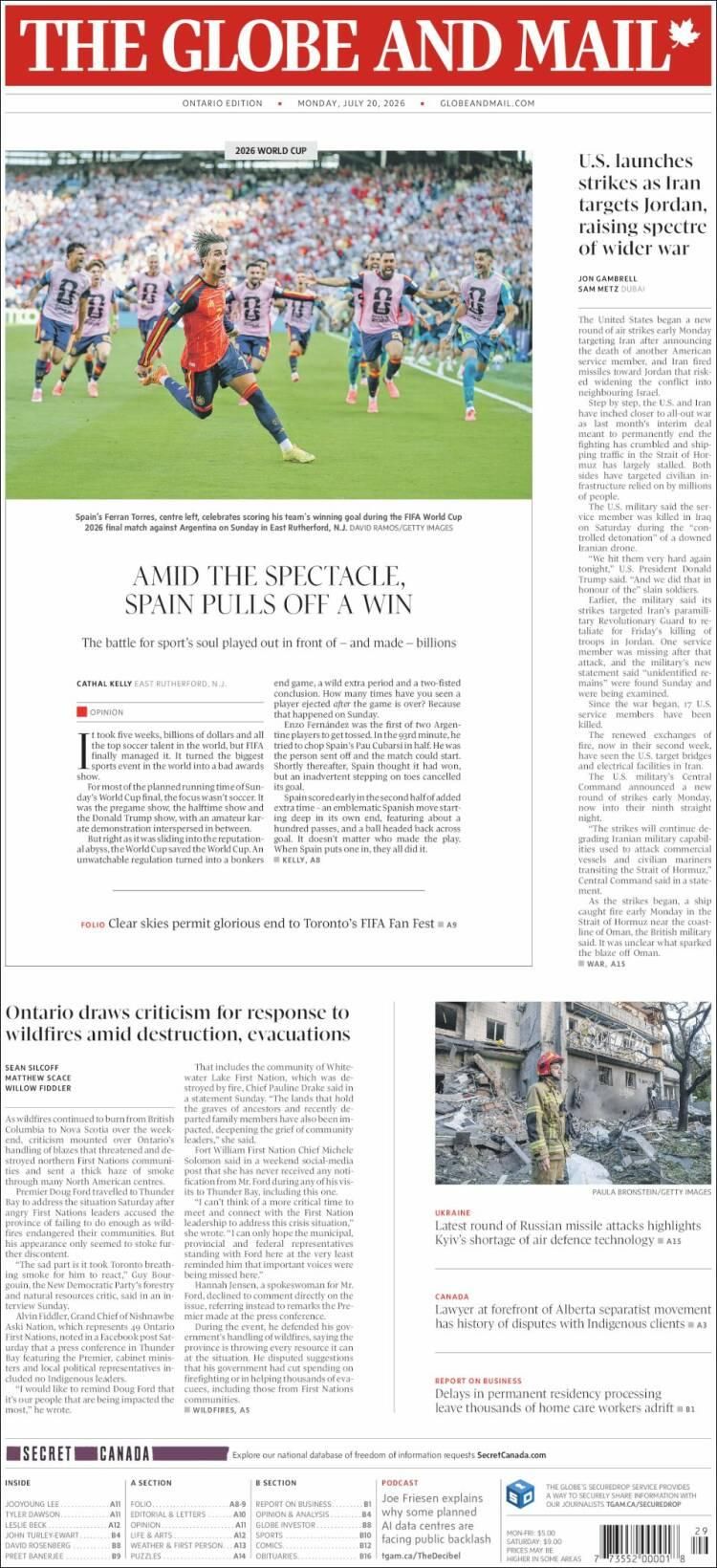 Las lágrimas de Messi y el título de España, en las tapas de los diarios del mundo