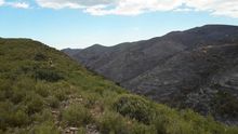 La sierra Calderona, afectada por el fuego