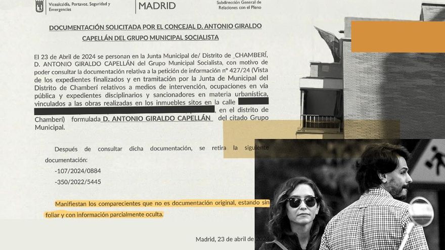 El Ayuntamiento de Madrid amputa el expediente abierto por las obras ilegales en el piso donde vive Ayuso