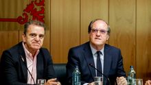 El líder del PSOE en Madrid, José Manuel Franco, y Ángel Gabilondo, en una imagen de archivo.