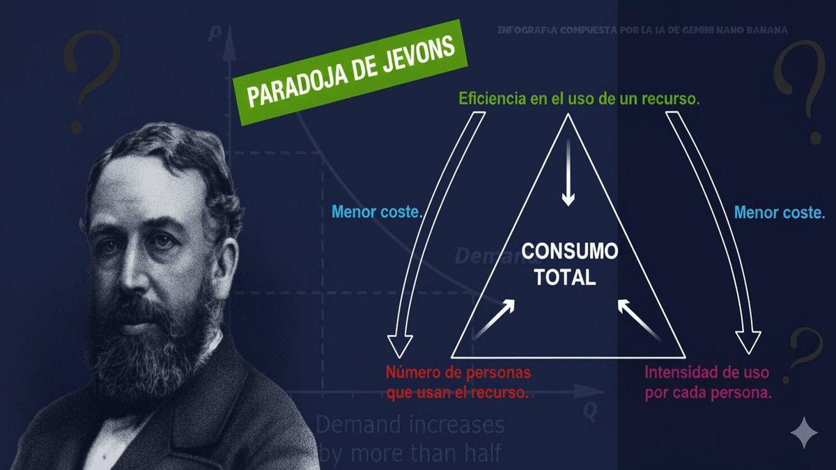 Infografía sobre la Paradoja de Jevons