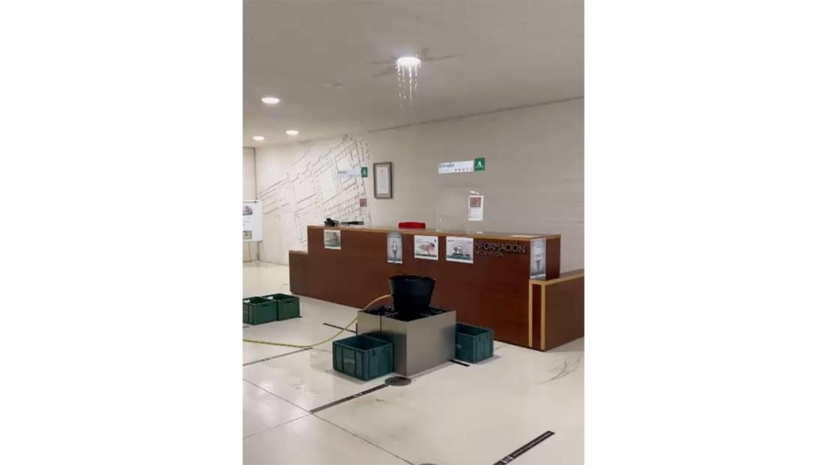 La lluvia se cuela de nuevo por el techo del museo de Medina Azahara