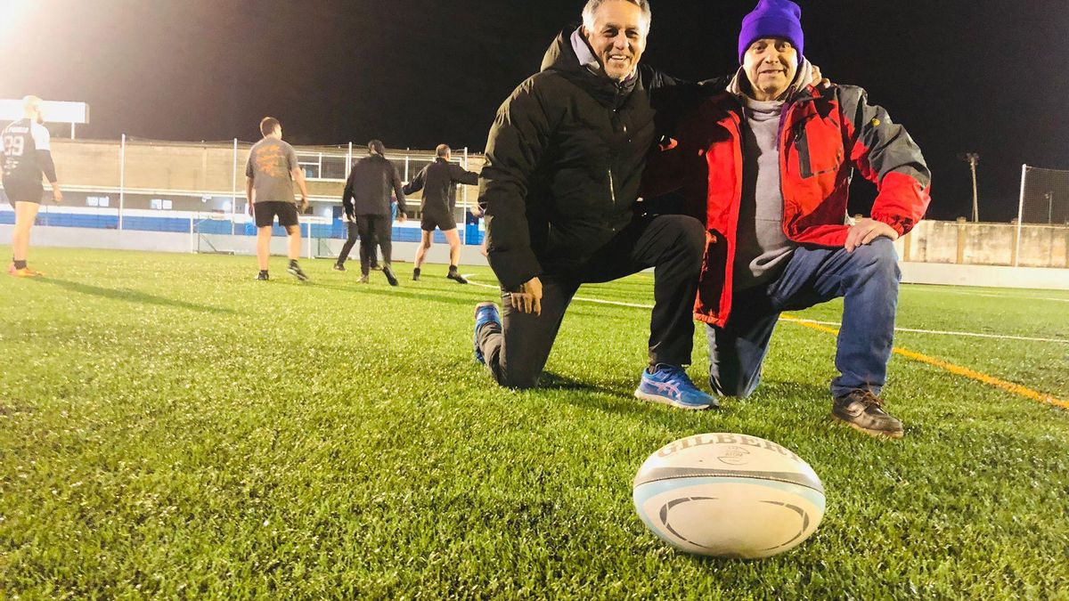 El Pibe y Bobes, en el campo del Pilier