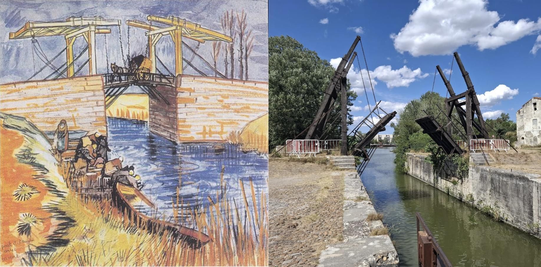 El Puente Van Gogh reconstruido en base a los dibujos del pintor.