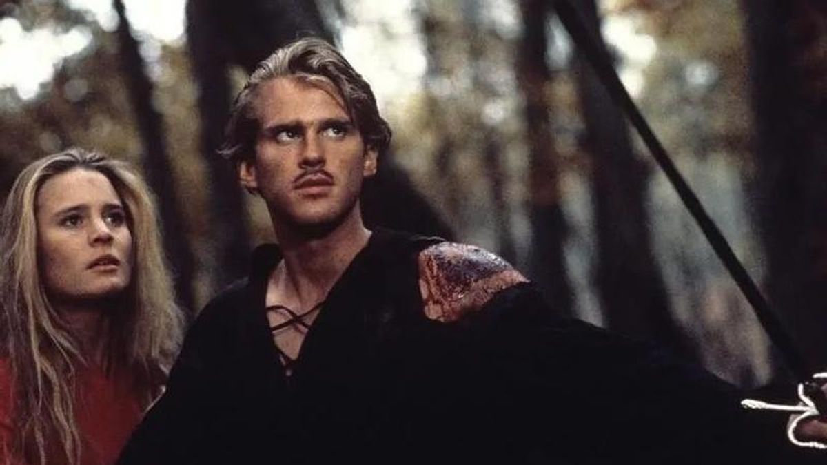 Robin Wright y Cary Elwes, en un fotograma de la película 'La princesa prometida'.