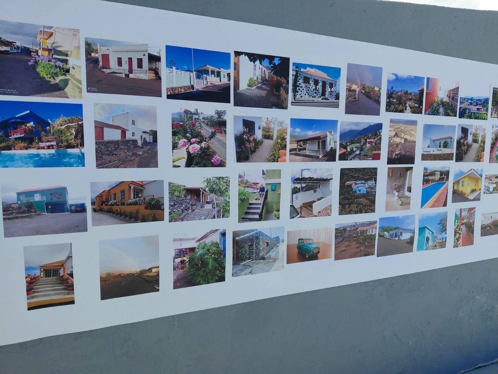 Muestra fotográfica de inmuebles y lugares que engulló el volcán. ASOCIACIÓN DE VECINOS LA LAGUNA