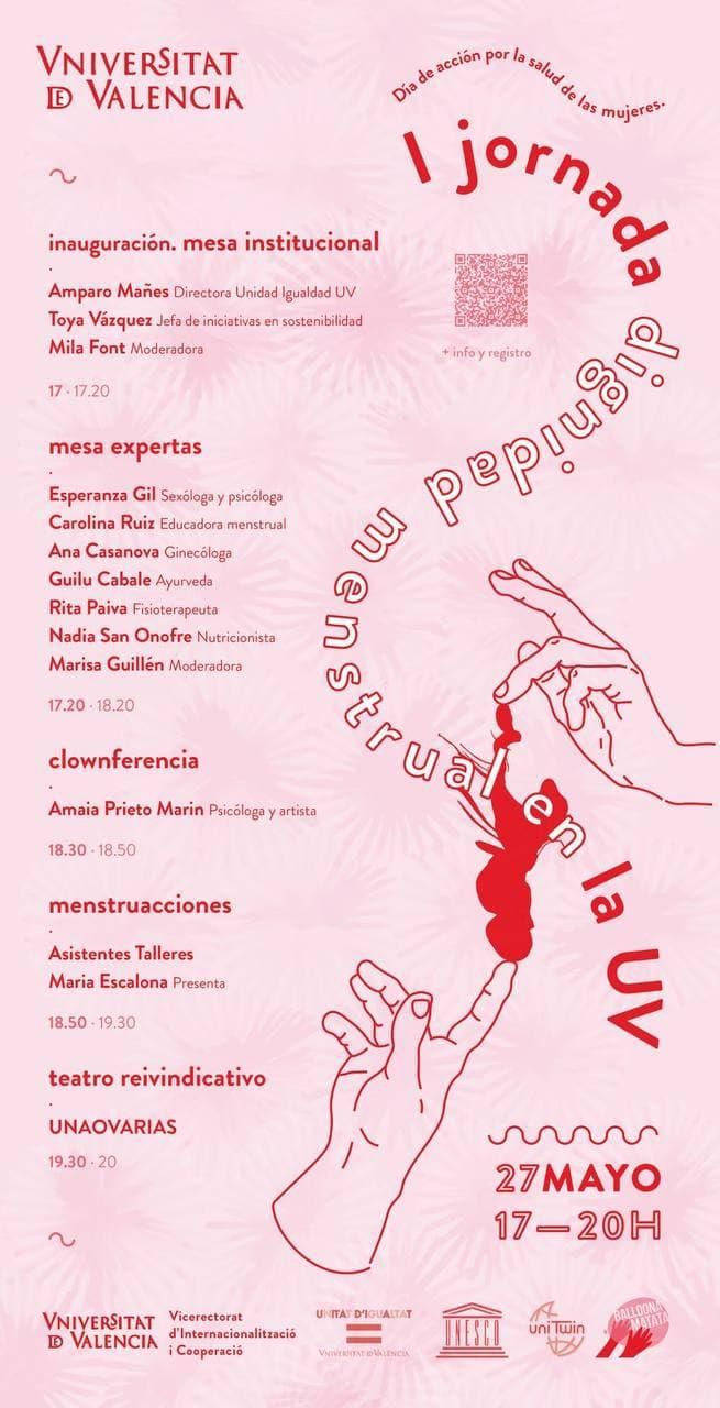 Jornadas de la Universitat de València sobre dignidad menstrual.