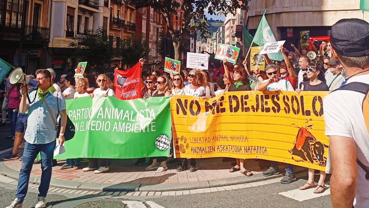 Un momento de la concentración ante la plaza de toros.