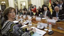 Los responsables de Educación de las Comunidades Autónomas, minutos antes de comenzar la Conferencia Sectorial presidida por el ministro Wert. \ EFE