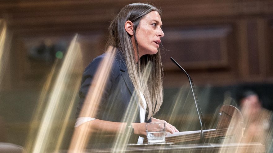 La diputada y portavoz de Junts, Miriam Nogueras, interviene en el Congreso de los Diputados.