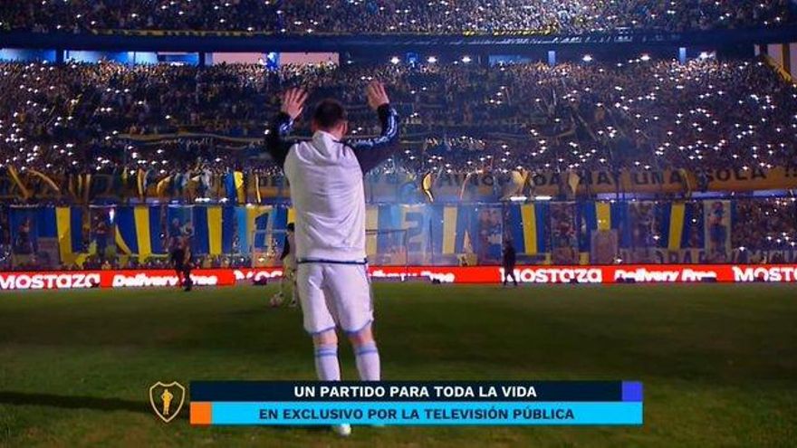 "Ole, olé, Messi, Messi": así recibieron al capitán de la selección argentina en La Bombonera