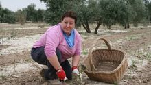 María Inés Casado, en su explotación agraria