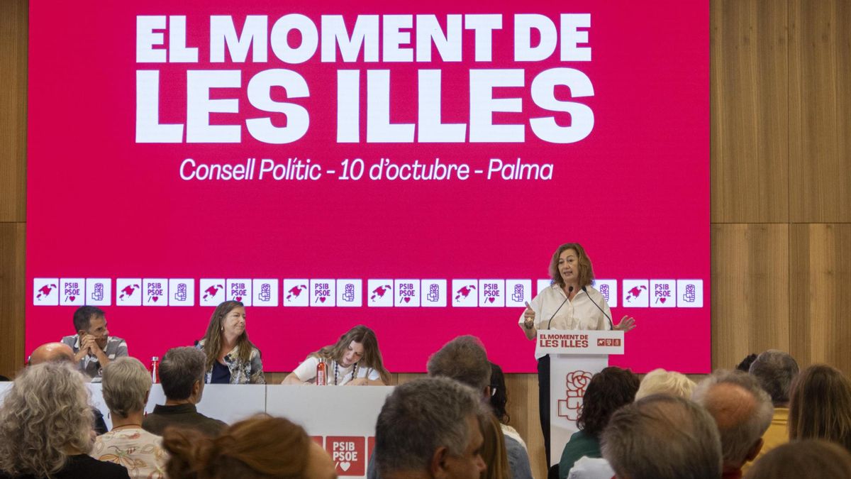 Armengol arranca la carrera hacia el 29N y proclama a Sánchez como "el faro del progresismo"