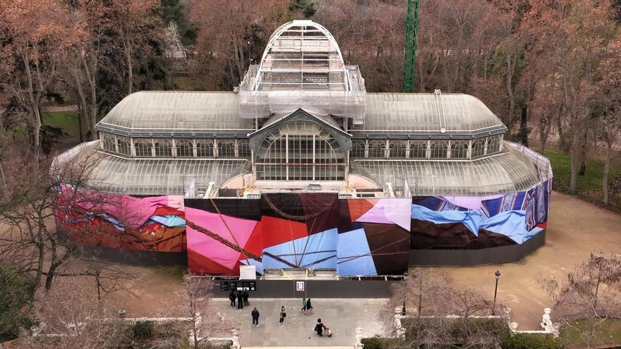 El Palacio de Cristal se cambia de ropa en el Retiro: una obra gigante lo recubre en el año de su reforma