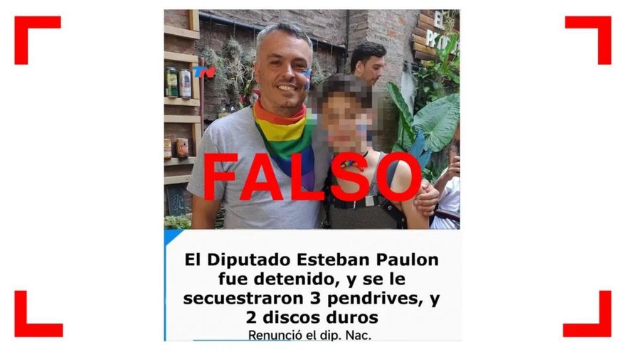 Es falsa esta placa sobre Esteban Paulón: el diputado nacional no renunció a su banca ni fue detenido