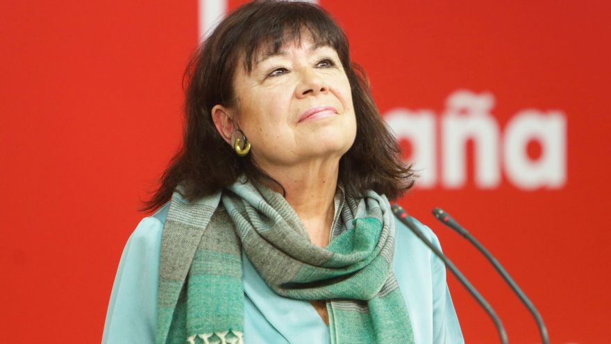 Archivo - La presidenta del PSOE, Cristina Narbona, interviene en una rueda de prensa posterior a la reunión de la Comisión Permanente de la Ejecutiva Federal en la sede socialista de Ferraz, en Madrid a 24 de febrero de 2020.