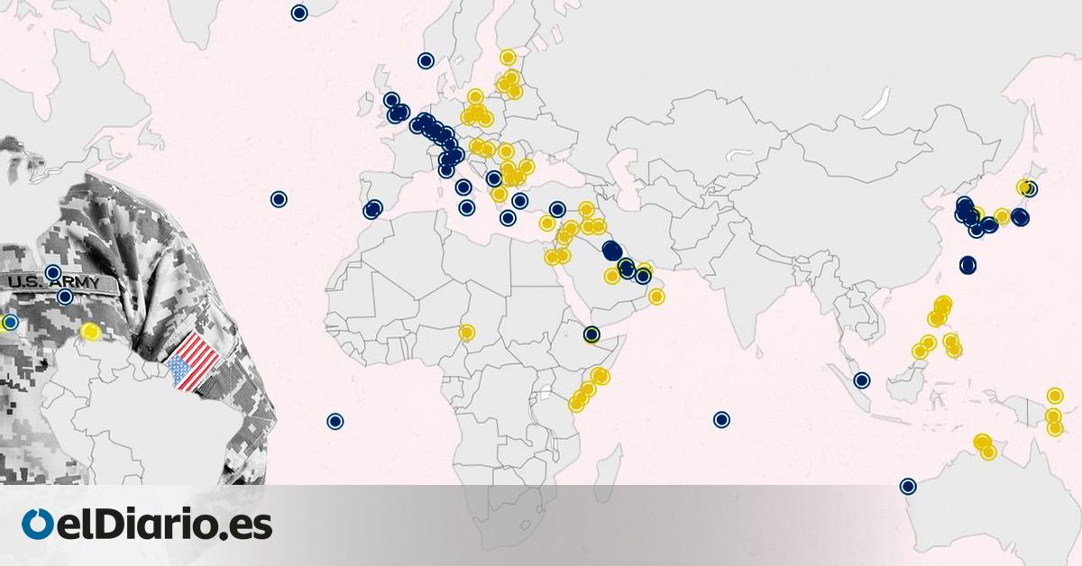 Mapas de las bases de EEUU, los tentáculos con los que impone su dominio y cuya cifra es un misterio