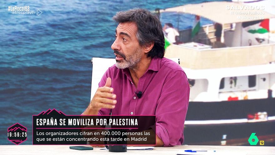 Juan del Val rectifica en 'La Roca': cometió un "error tremendo" al decir que la manifestación por Gaza fue "escasita"