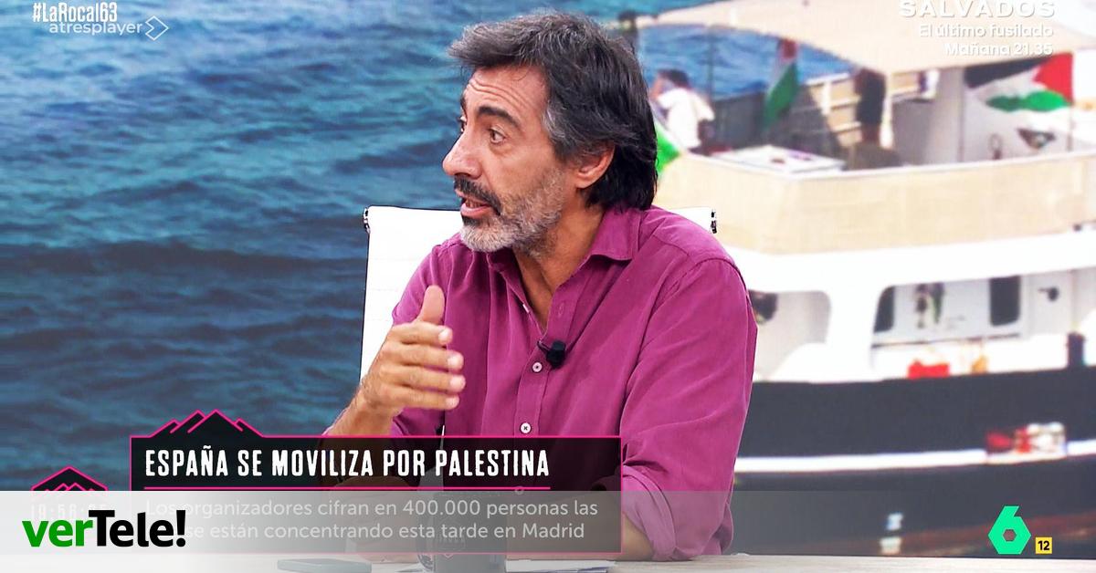Juan del Val rectifica en 'La Roca': cometió un “error tremendo” al decir que la manifestación por Gaza fue “escasita”