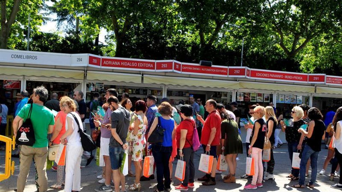 Imagen de archivo de la Feria del Libro de Madrid.