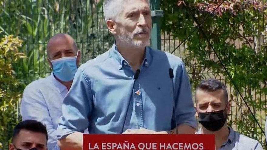 El ministro del Interior, Fernando Grande-Marlaska, interviene en una jornada sobre Nuevos Derechos y Libertades del PSOE celebrada en Torremolinos (Málaga) a 26 de junio de 2021