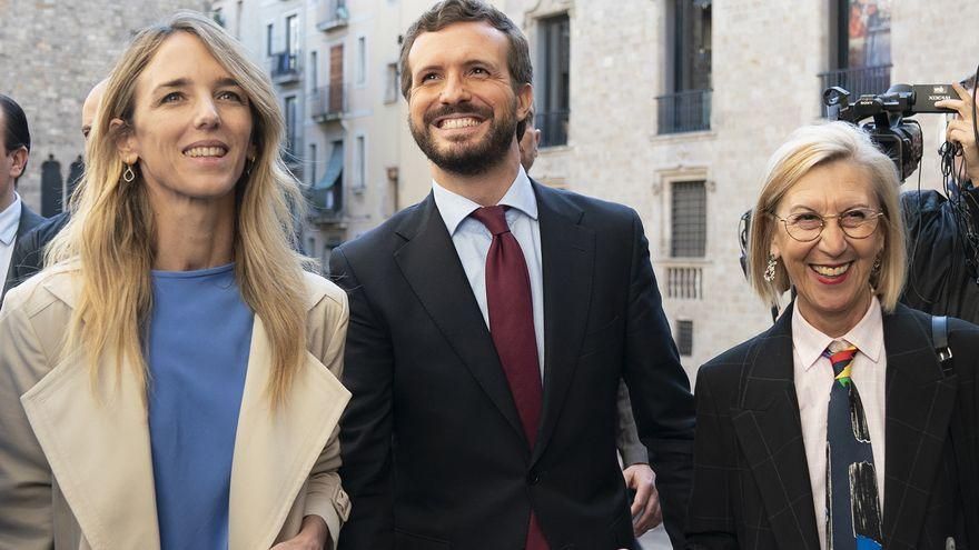 Cayetana Álvarez de Toledo, Pablo Casado y Rosa Díez, en el otoño de 2019.