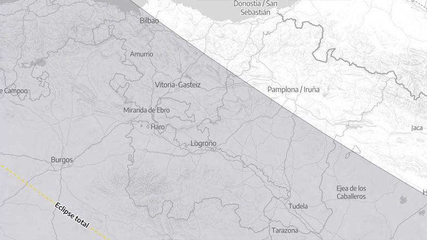 Mapa del eclipse